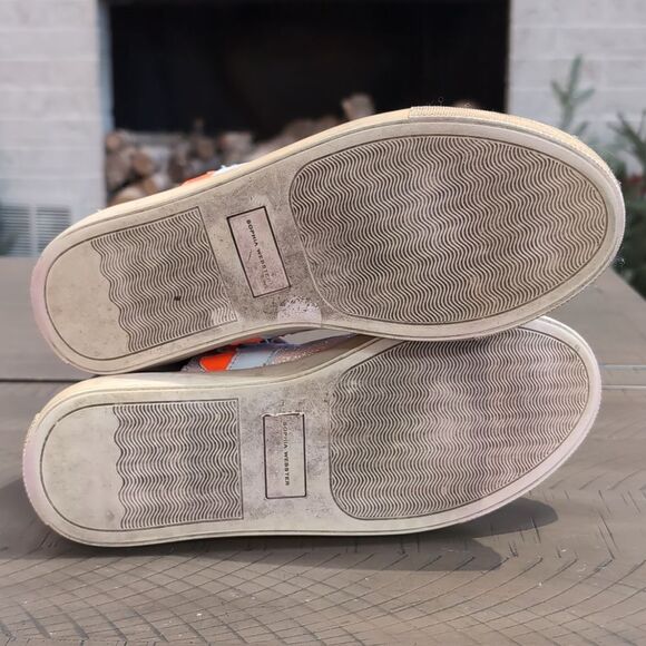 Sophia Webster Riko High Top Leather Sneakers Size 7/37.5 Glitter Multicolor - Picture 8 of 11